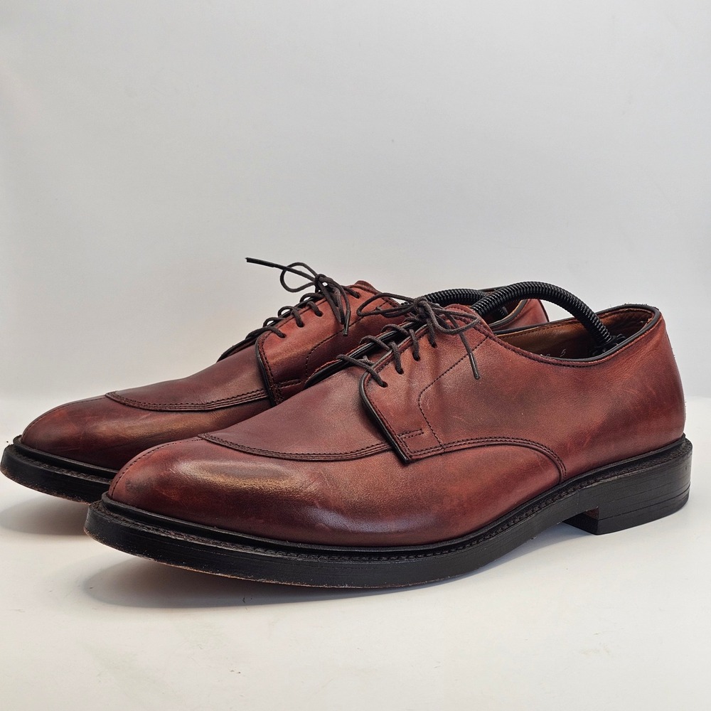 Allen Edmonds Walton Mens 11 D Chili Leather Split Toe Derby Shoes 2143